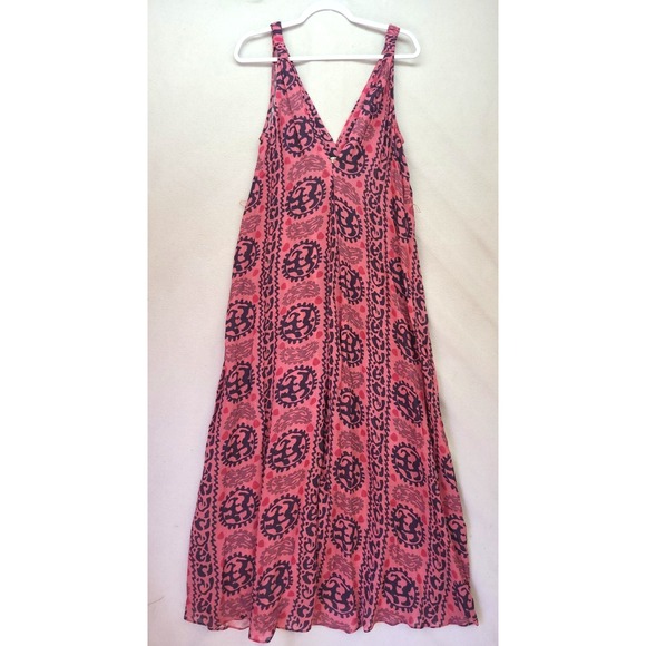 Love Shack Fancy Dress Sz‎ 0 Pink Maxi Sleeveless Missing Belt